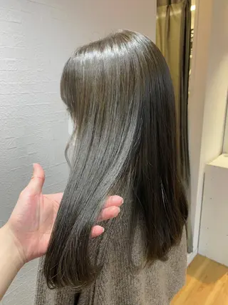 セミロング カラー little 小濱彰太のヘアスタイル