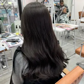セミロング カラー ヘアアレンジ ブリーチなしカラー /新百合ヶ丘/安形翔のヘアスタイル