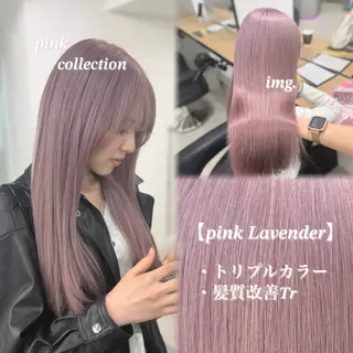 ロング カラー NAMI🤎ブラウン &ミルクティー🤍のヘアスタイル