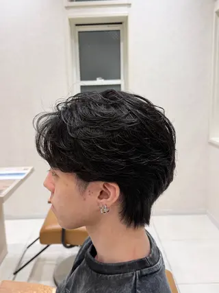 メンズ メンズパーマ人気 No. 1🦧タケシのヘアスタイル