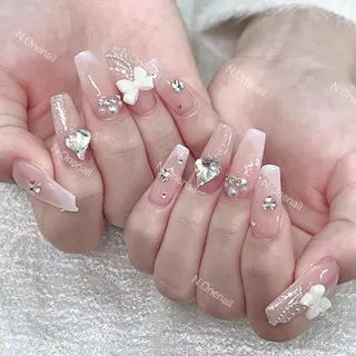 ネイル 長いだし/スカルプ/ パラシェルN.oneのネイルデザイン