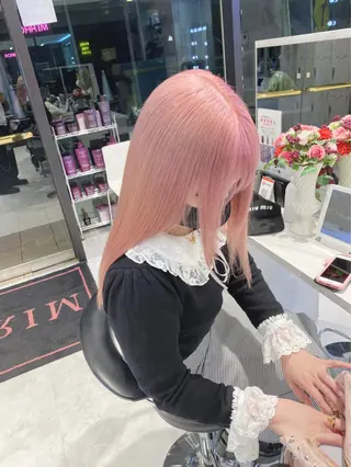 ロング カラー パーマ ヘアアレンジ メンズ キッズ ネイル マツエク・マツパ アイブロウ 💖オタク美容師 ꒰ঌ♡モモ♡໒꒱のヘアスタイル
