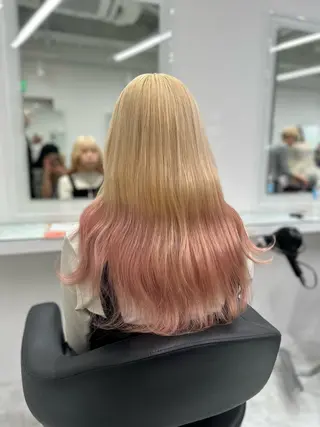 セミロング カラー ❄最強かわいいカラー ❄️MINA❄️のヘアスタイル