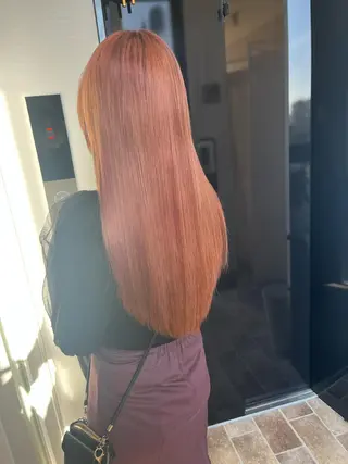 ロング カラー ヘアカラー&縮毛矯正 STAR☆RIVERのヘアスタイル