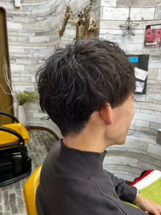 ショート パーマ メンズ 大坪 拓斗のヘアスタイル