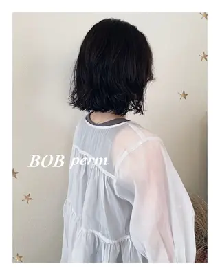 ミディアム パーマ 市川 千夏のヘアスタイル