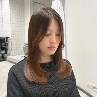 ミディアム レイヤー♡ 石川優奈のヘアスタイル