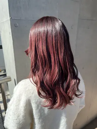 ミディアム カラー ブリーチ✨ハイライト メンズヘア/アヤノのヘアスタイル