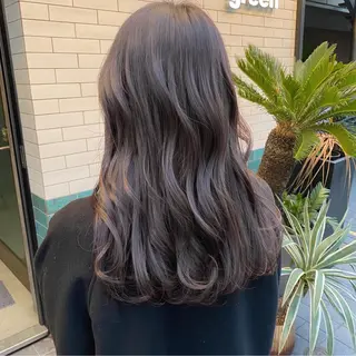 セミロング カラー 透明感カラー🌿 グレージュ🐺陽介のヘアスタイル