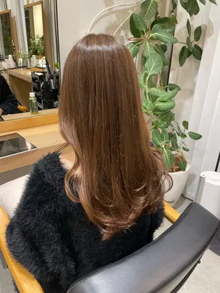 セミロング カラー パーマ ヘアアレンジ 一箭 恵梧/ロングヘアのヘアスタイル