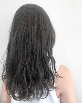 セミロング カラー パーマ ヘアアレンジ ブリーチカラー🔥 パーマ【佐々木凌平】のヘアスタイル