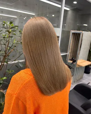 セミロング azusa/心斎橋/ ハイトーンカラーのヘアスタイル