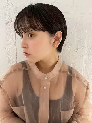 ショート レイヤー/パーマ 透明感カラー倉持弘人のヘアスタイル