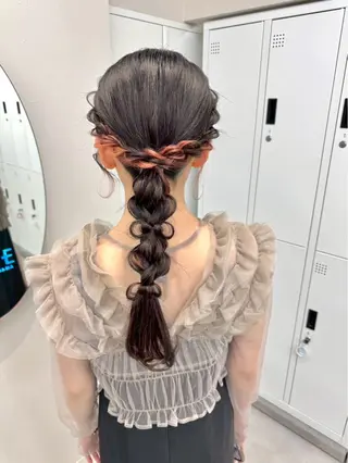 ロング ヘアアレンジ エクステ🫧アレンジ ￤横浜  ももはのヘアスタイル