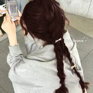 セミロング カラー ヘアアレンジ 愛されカラー🩷 はるなのヘアスタイル