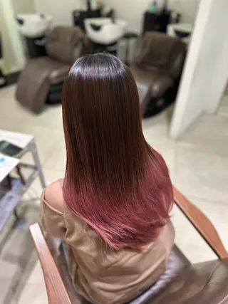 セミロング ブリーチなしWカラー /Hitomi☻のヘアスタイル