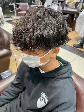 ショート パーマ メンズ 酸スト/フェザー パーマ/三谷海斗のヘアスタイル