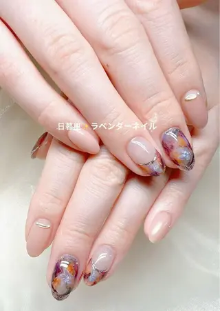 ネイル ラベンダー💖日暮里 ルル💖ネイルのネイルデザイン