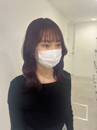 ロング カラー 暗髪🩶ラベンダー/ ブルー/ユウナ🤍のヘアスタイル