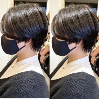 ショート 葵/レイヤーカット/ 韓国風/透明感カラーのヘアスタイル