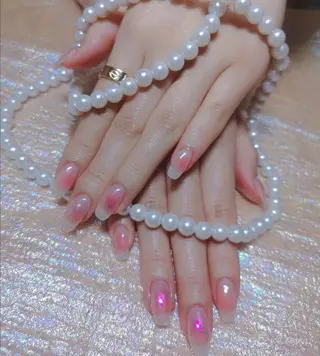 ネイル フィルイン・深爪矯正 長さ出し🎀のネイルデザイン