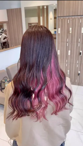 ロング カラー 【複雑履歴ブリーチ】 中村　玲仁のヘアスタイル