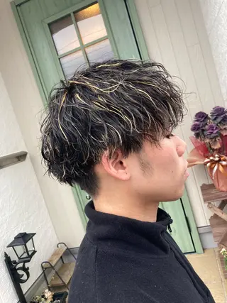 ミディアム カラー パーマ メンズ パーマが得意な【最高 悠斗】のヘアスタイル
