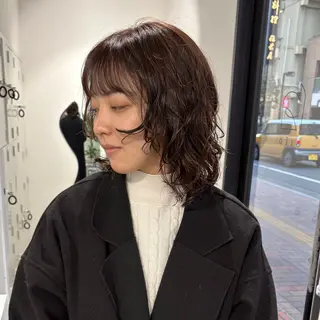 ミディアム パーマ パーマ特化美容師 mikuのヘアスタイル