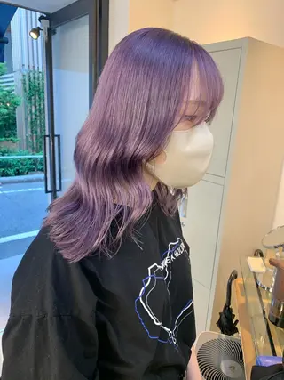 ミディアム カラー leben serikaのヘアスタイル