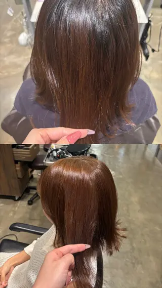 ミディアム カラー Helena ゆりあのヘアスタイル