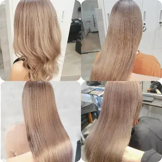セミロング カラー ミルクティー特化 🌈島内　琢真🌈のヘアスタイル