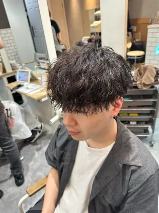 パーマ メンズ 💎メンズカット ／フェザー／細野💎のヘアスタイル