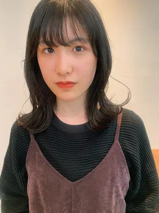 ミディアム カラー RISAKO レイヤーカット🎀のヘアスタイル