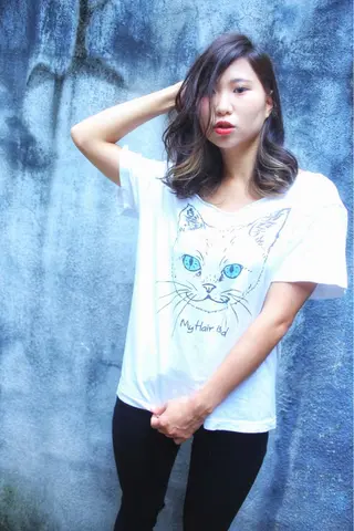 ミディアム カラー vato バトのヘアスタイル