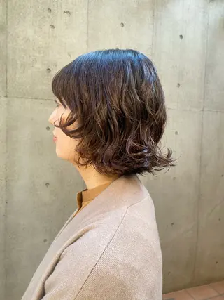 ショート 大人可愛い♡コテ巻き パーマ🌼杉田 萌恵のヘアスタイル