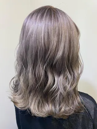 ミディアム カラー ブリーチ毛対応酸性 ストレート🌈サキのヘアスタイル