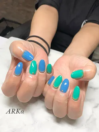 セミロング ネイル Nailsalon ARKαのネイルデザイン
