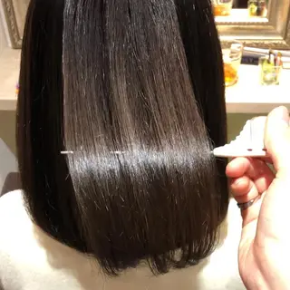 ミディアム カラー パーマ ヘアアレンジ 髪質改善🩵縮毛矯正 代々木/木下のヘアスタイル