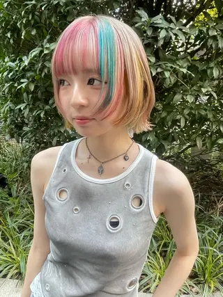 カラー 海外風ニュアンス パーマ/たいきのヘアスタイル