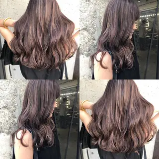 ロング カラー パーマ ヘアアレンジ メンズ キッズ ネイル マツエク・マツパ 韓国風×透明感カラー 髪質改善オタベシンヤのヘアスタイル
