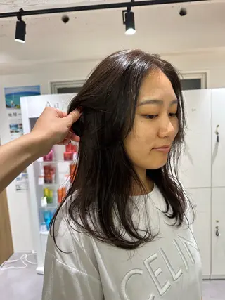 カラー 切りっぱなし/髪質 改善矯正/さやか🫧のヘアスタイル