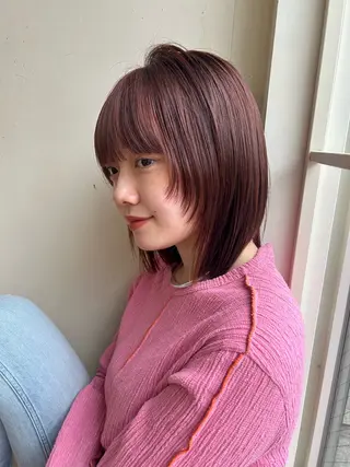 ミディアム ベージュ/透明感/ レイヤー/あやか💕のヘアスタイル