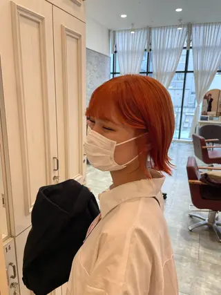 ミディアム 梅田美容室/ ウルフカットのヘアスタイル