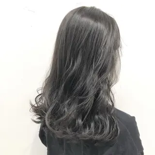 セミロング カラー 💖ブリーチなし透明 感💖ASAHIのヘアスタイル