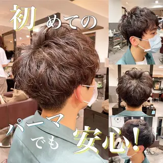 ショート カラー パーマ ヘアアレンジ メンズ 新宿御苑前/新宿 Ryuseiのヘアスタイル