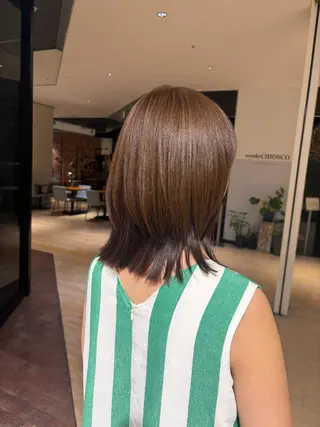 ミディアム カラー マンツーマン 縮毛矯正/マユコのヘアスタイル