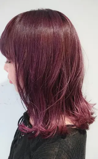 ミディアム ヘアアレンジ カラー スタイリスト 川添 のヘアスタイル