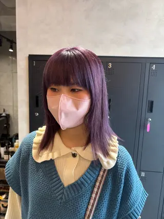 セミロング カラー 茅ヶ崎/ハイトーン/ Ramuのヘアスタイル