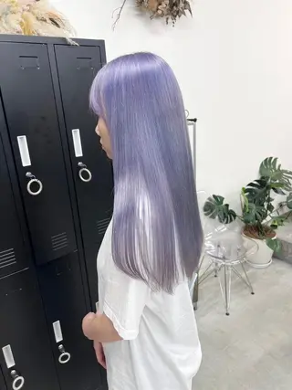 カラー セミロング カラーソムリエ認定 茶屋町Eir岩本のヘアスタイル