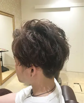 ミディアム パーマ アザマ　ヤスカツ _rosso 川口のヘアスタイル